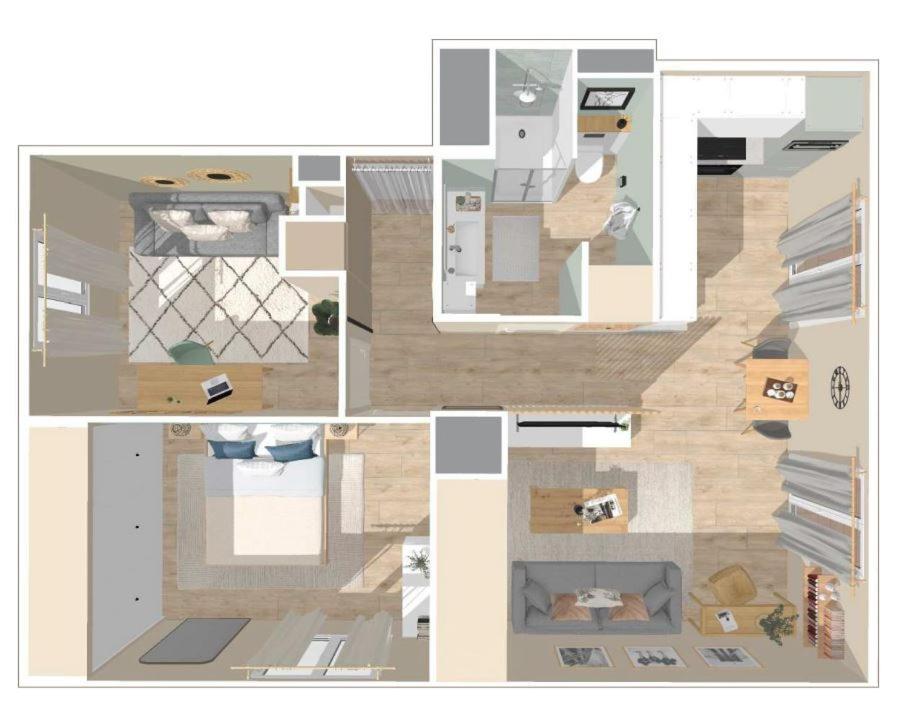 Appartement 2 Queenbed Parking Clim Wifi Aix-en-Provence Dış mekan fotoğraf